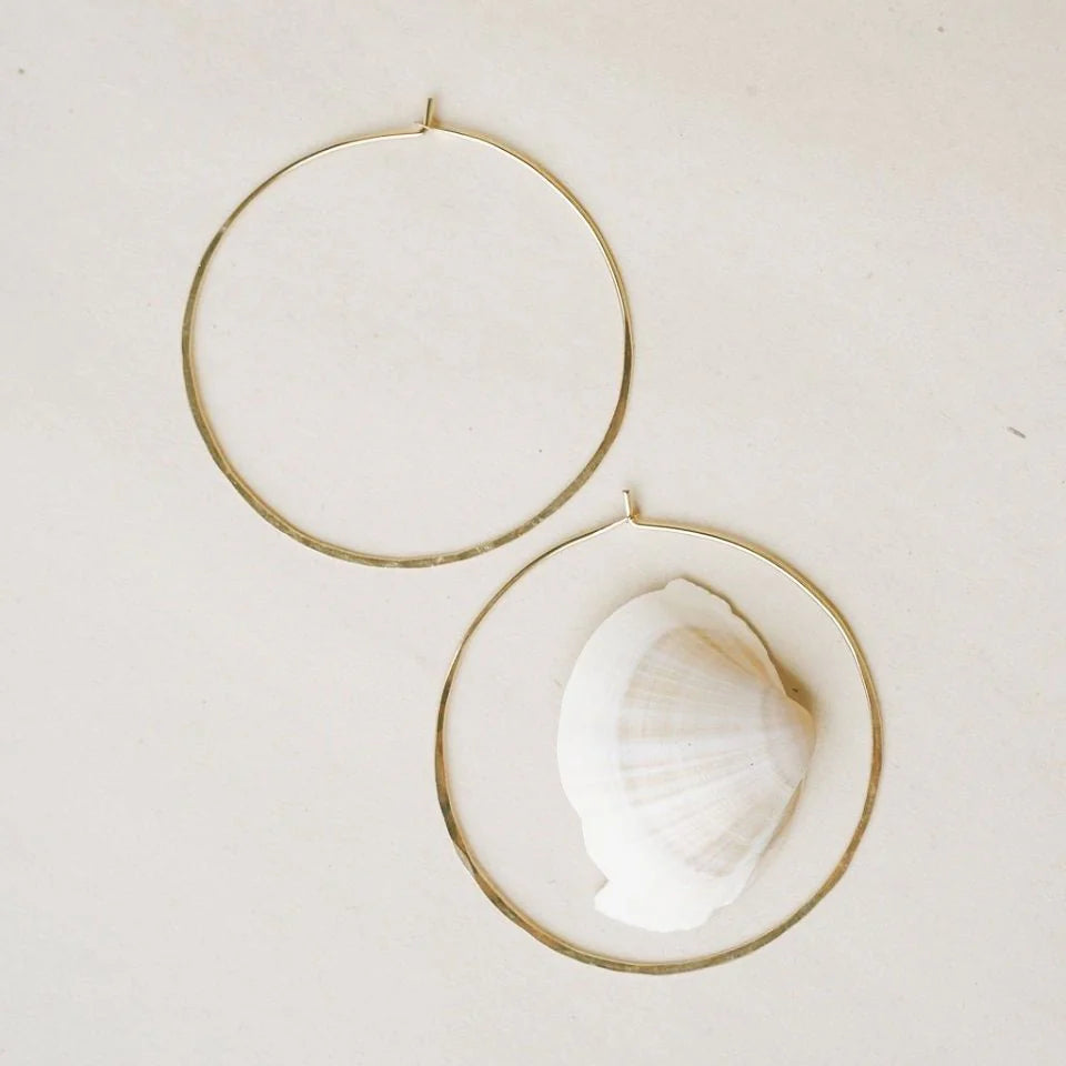 XL hammered hoops