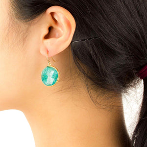 Lhamo - Round Drop Earrings