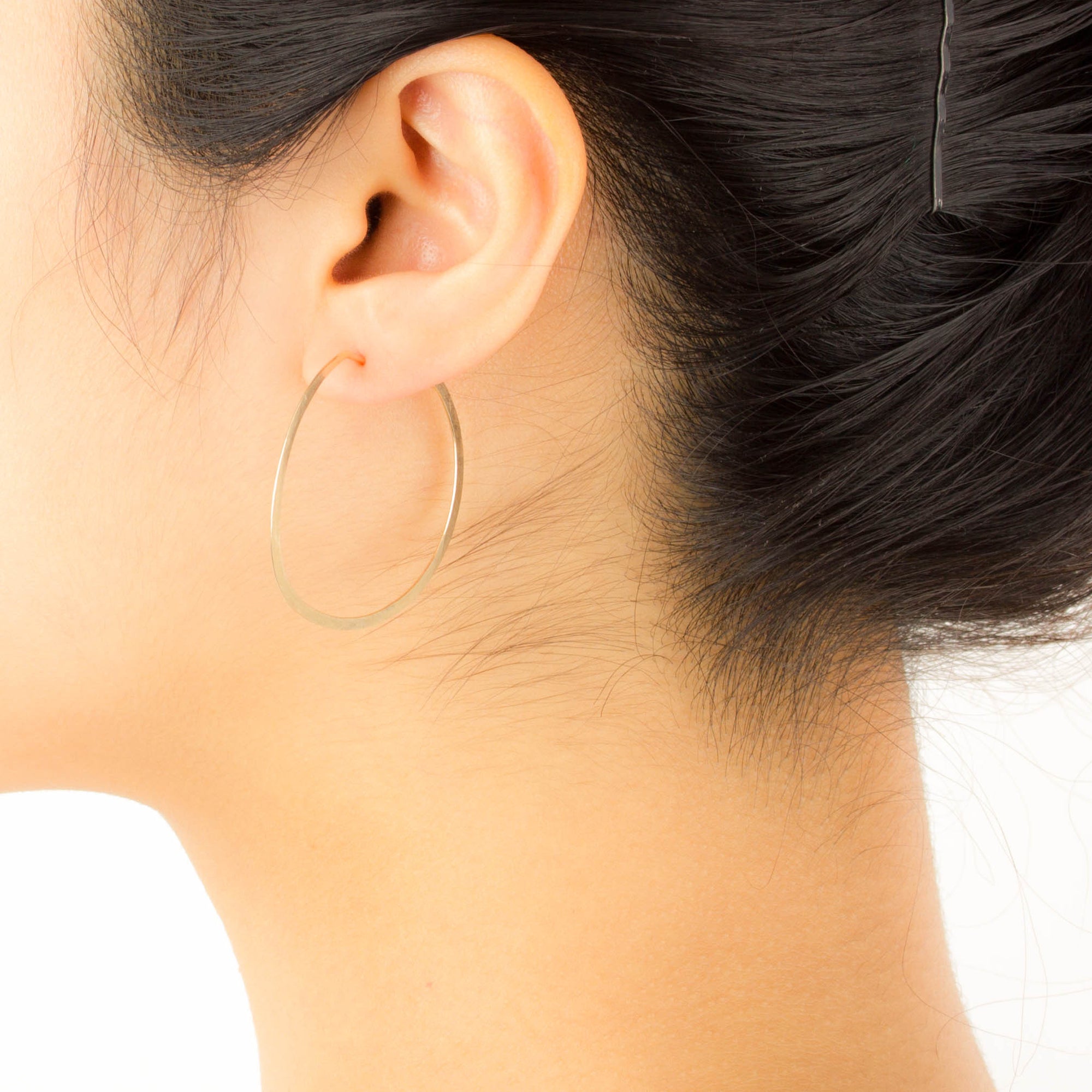 Medium Hammered Hoops