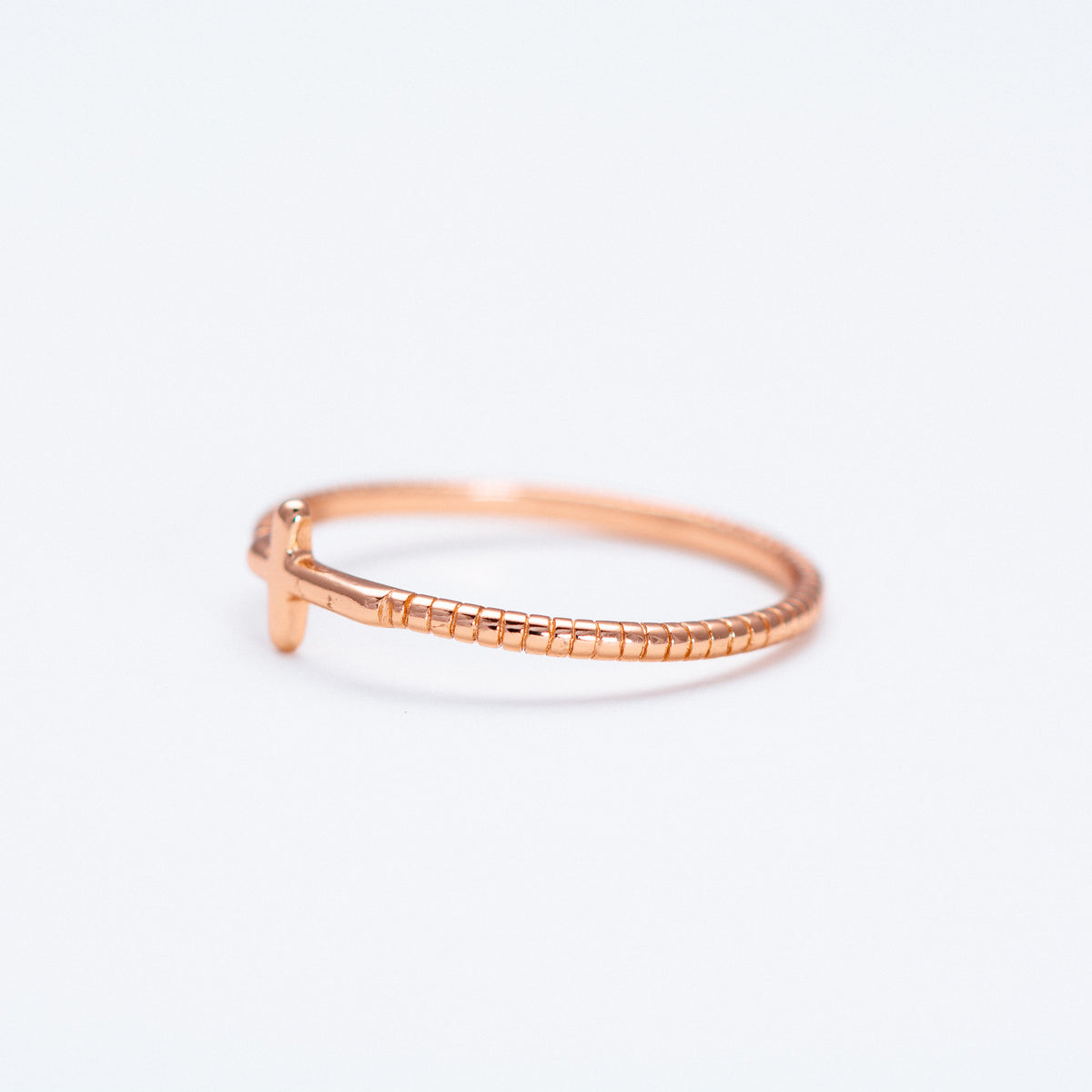 Plain Sideway Cross Ring