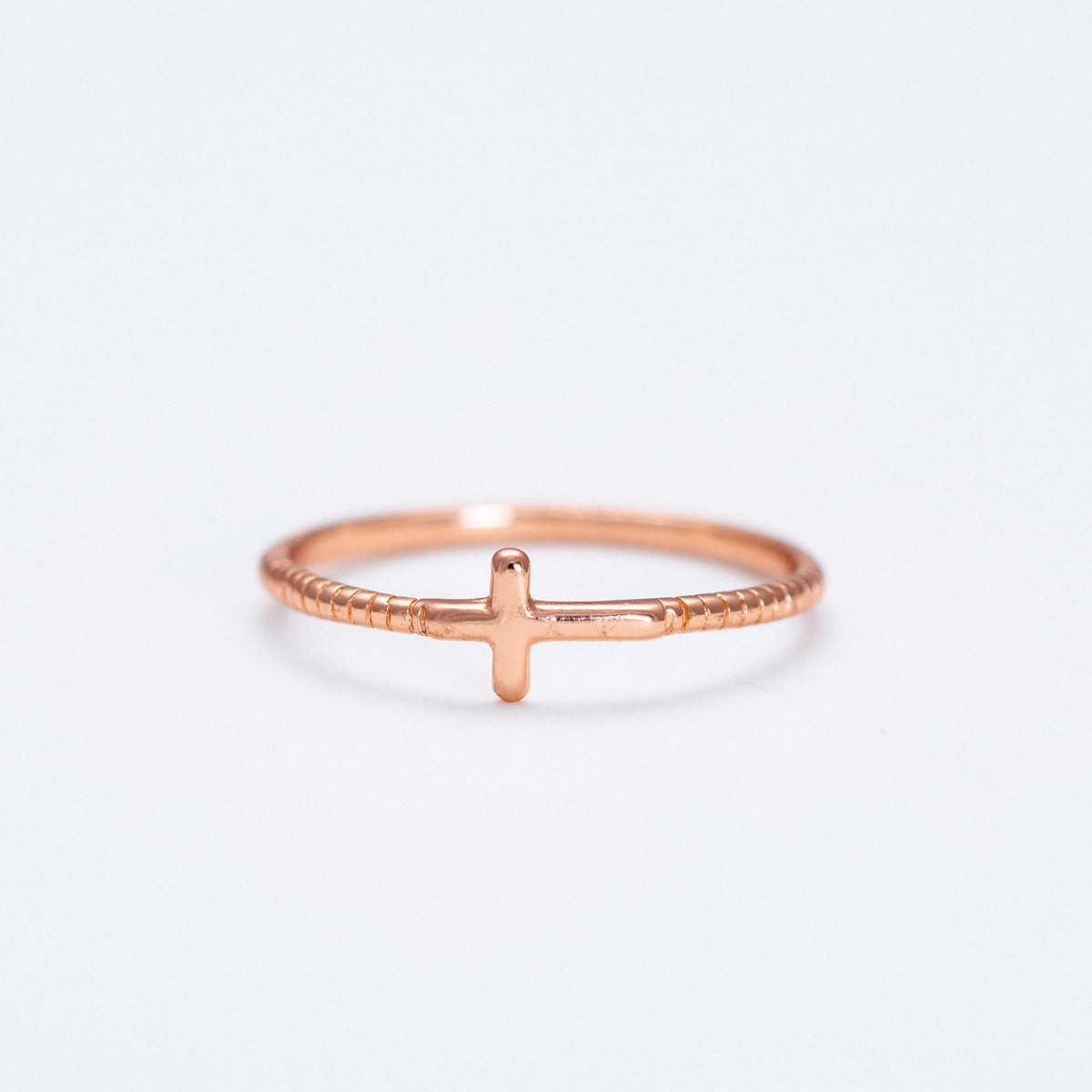 Plain Sideway Cross Ring