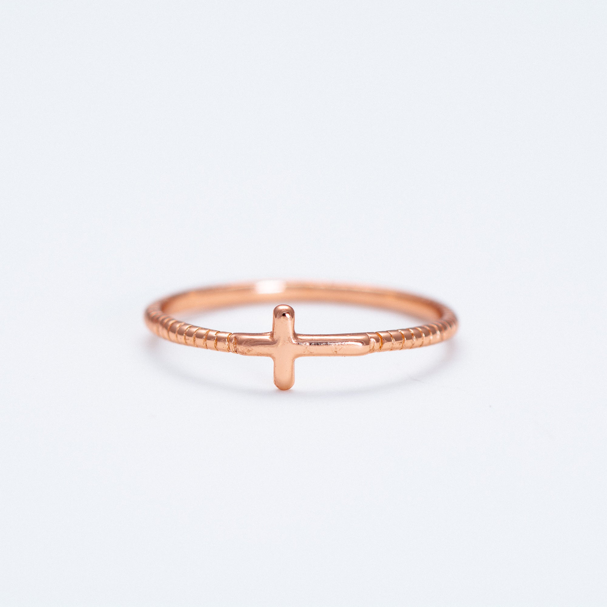 Plain Sideway Cross Ring
