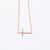 NSC - Sideway Plain Cross Necklace in Rose Gold Plated