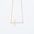 NSC - Sideway Cz Cross Necklace in Gold plated