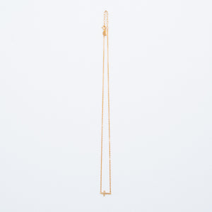 NSC - Mini Sideway Cross Necklace in Yellow Gold Plated