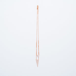 NSC - Double Pave Triangle Necklace