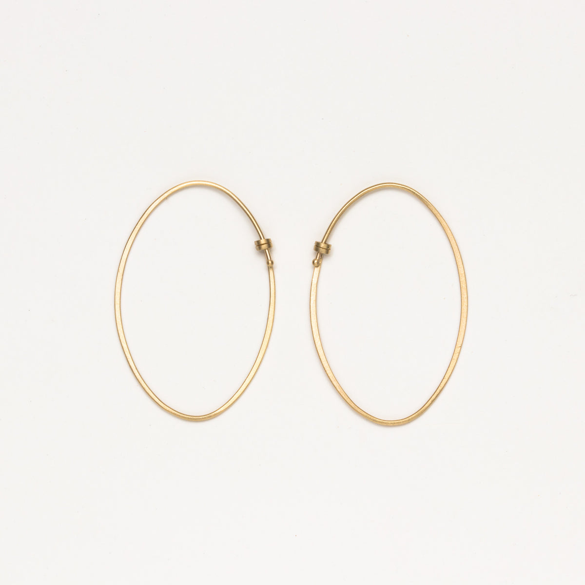 Small dainty oval hoops
