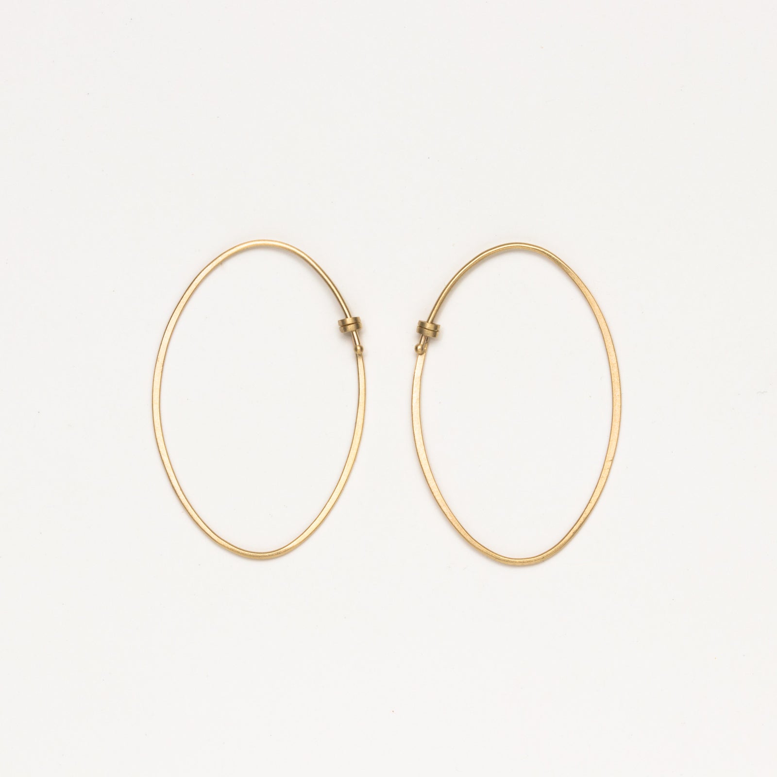 Small dainty oval hoops