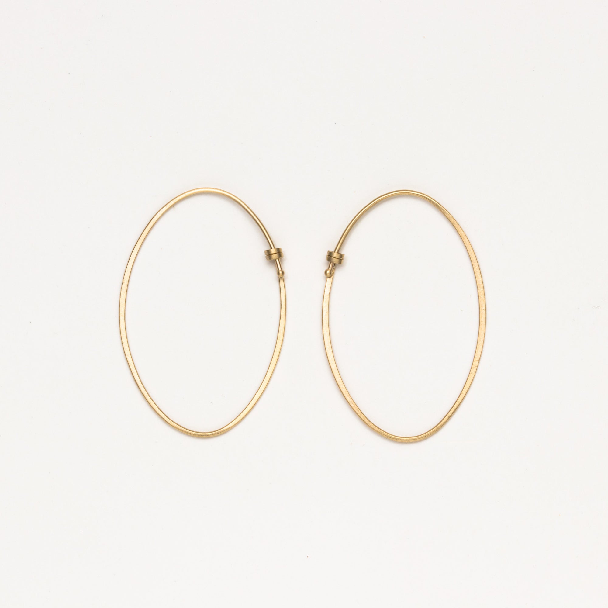 Small dainty oval hoops