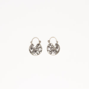 Dream Mullick - Small Flowering Vine Basket Earrings