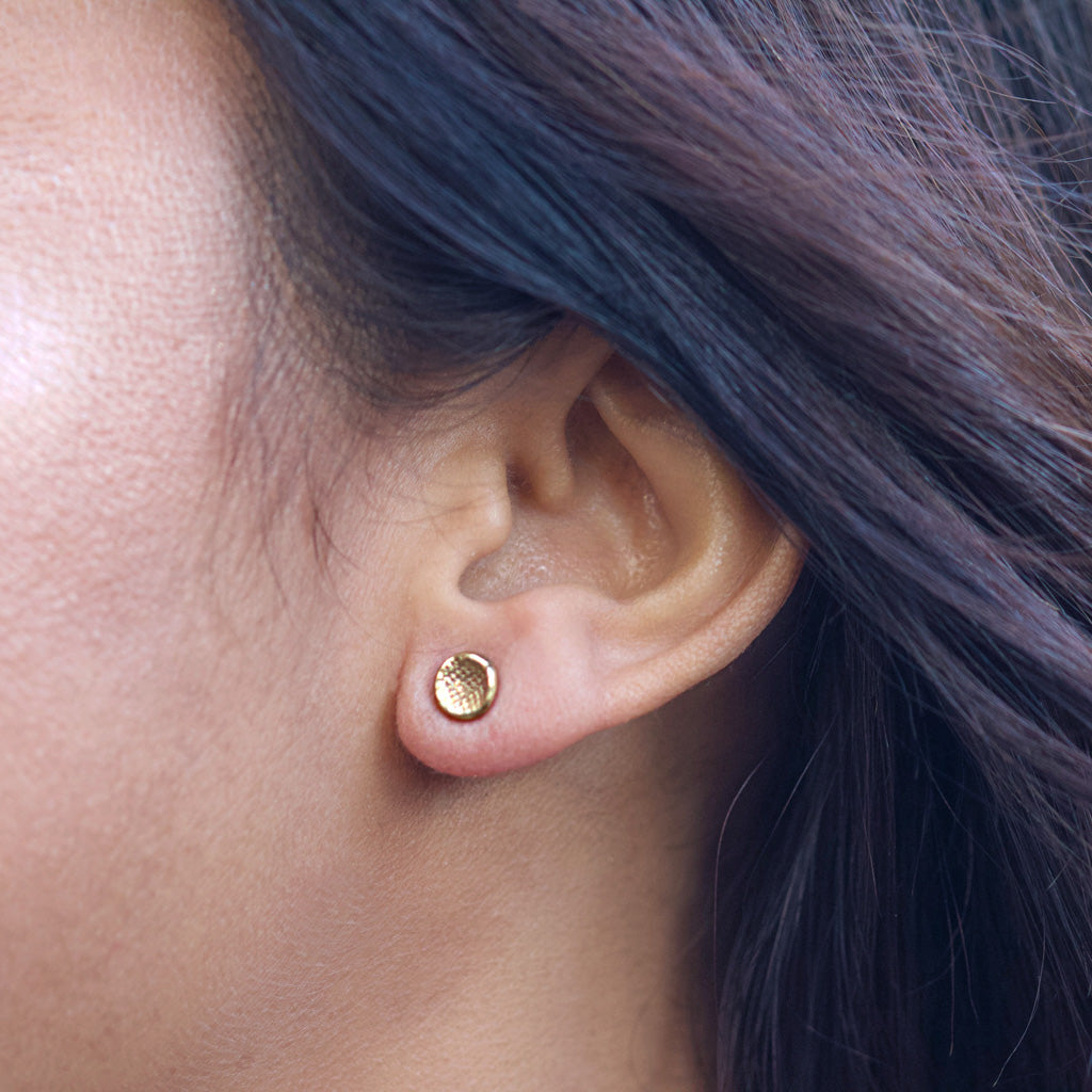 Disk Stud Earrings