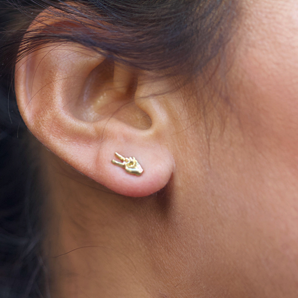 Peace stud earrings