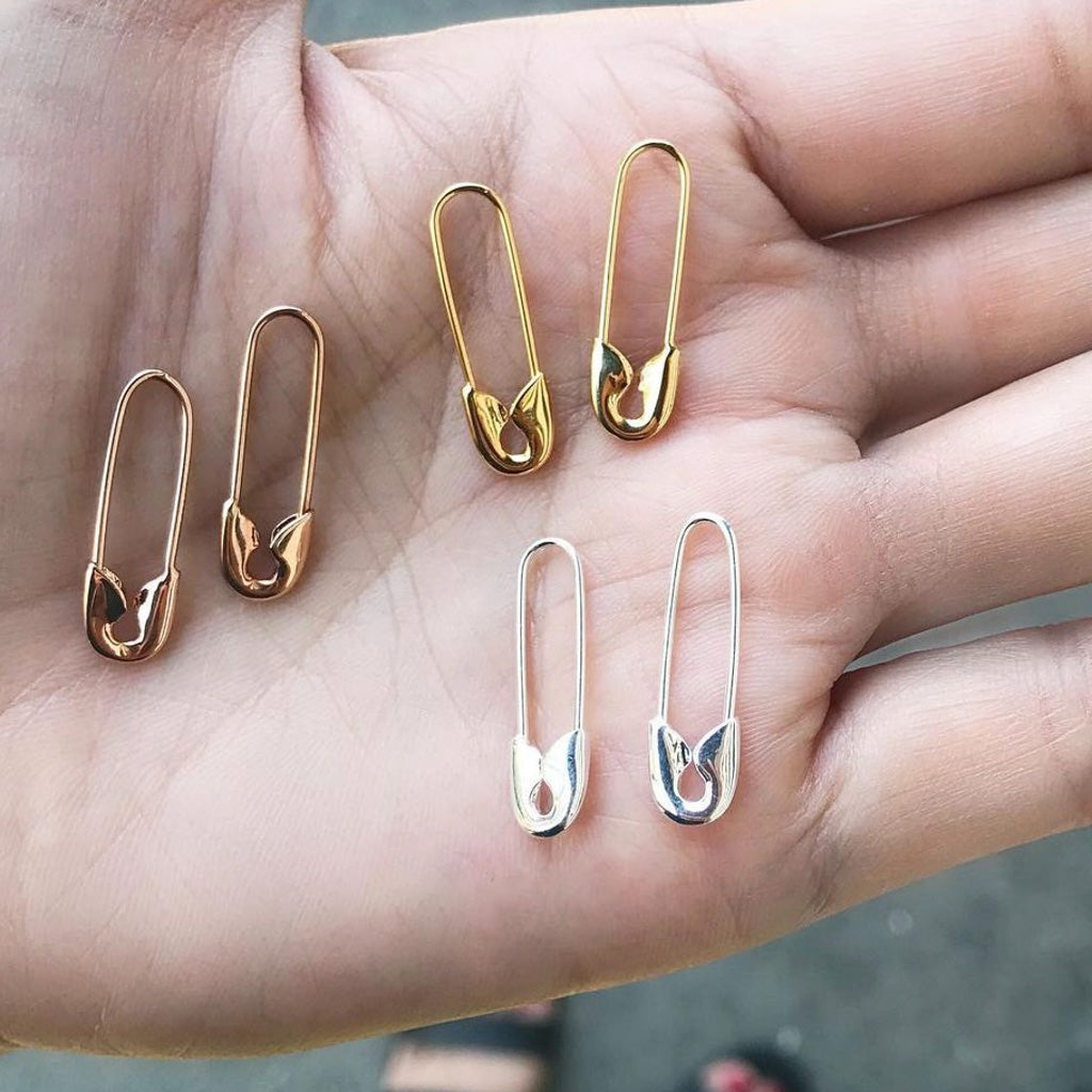 safety pin earrings