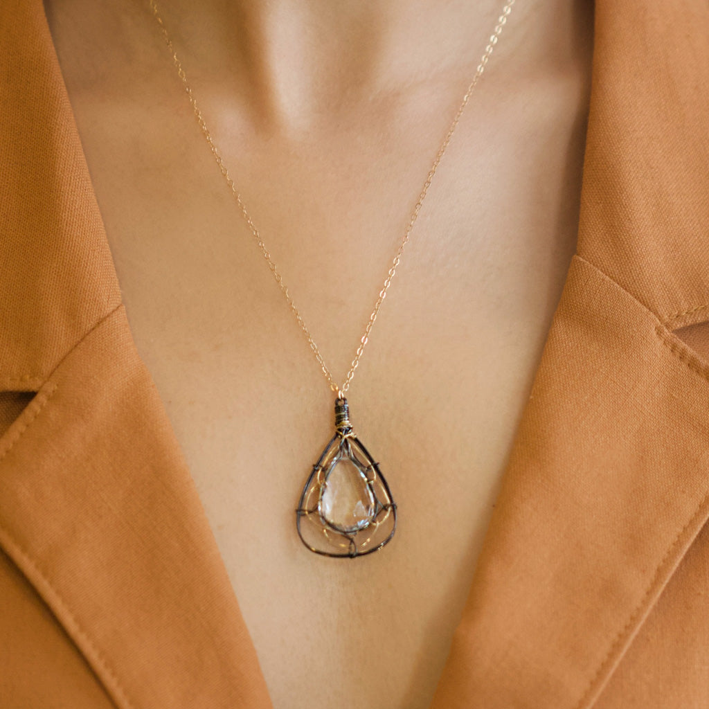 Going for Grit - Rose Gold and Silver Necklace - Paparazzi Accessories