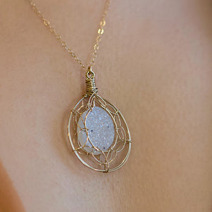 Misha - Druzy necklace