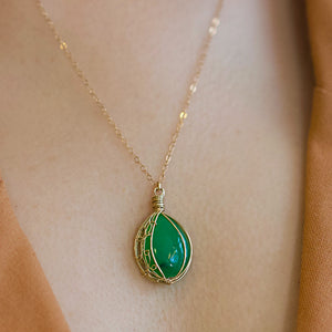 Misha - Chrysoprase necklace