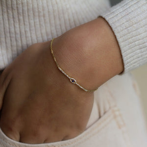 NSC - Evil eye curved bar bracelet