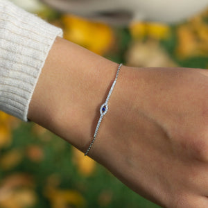 NSC - Evil eye curved bar bracelet