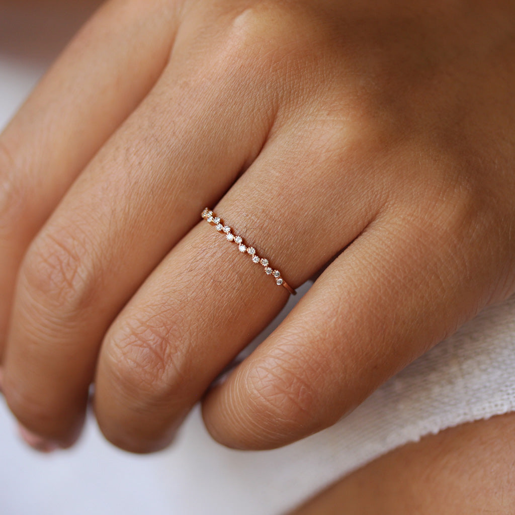 Dainty diamond band Clearance