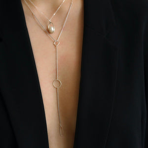 KOZAKH - Long oxi lablikas necklace