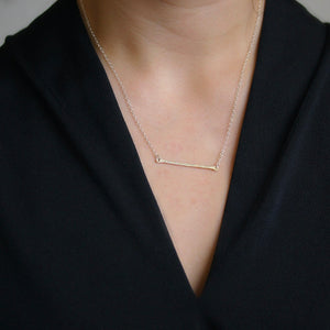 Jessica Decarlo - Hammered silver bar necklace