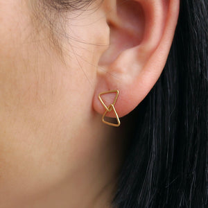 Carla Caruso - Double triangle stud drops