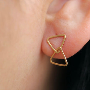 Carla Caruso - Double triangle stud drops