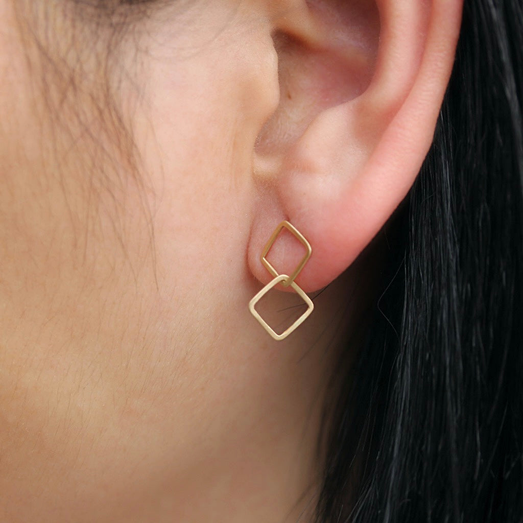 Carla Caruso - Double square stud drops