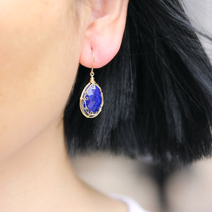 MISHA - LAPIS EARRINGS