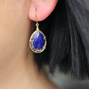 MISHA - LAPIS EARRINGS