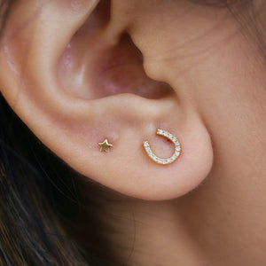 NFC - Diamond Studded Horse Shoe earrings