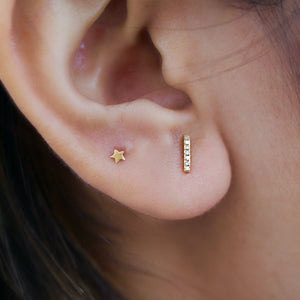 NFC - Diamond Bar Stud Earrings