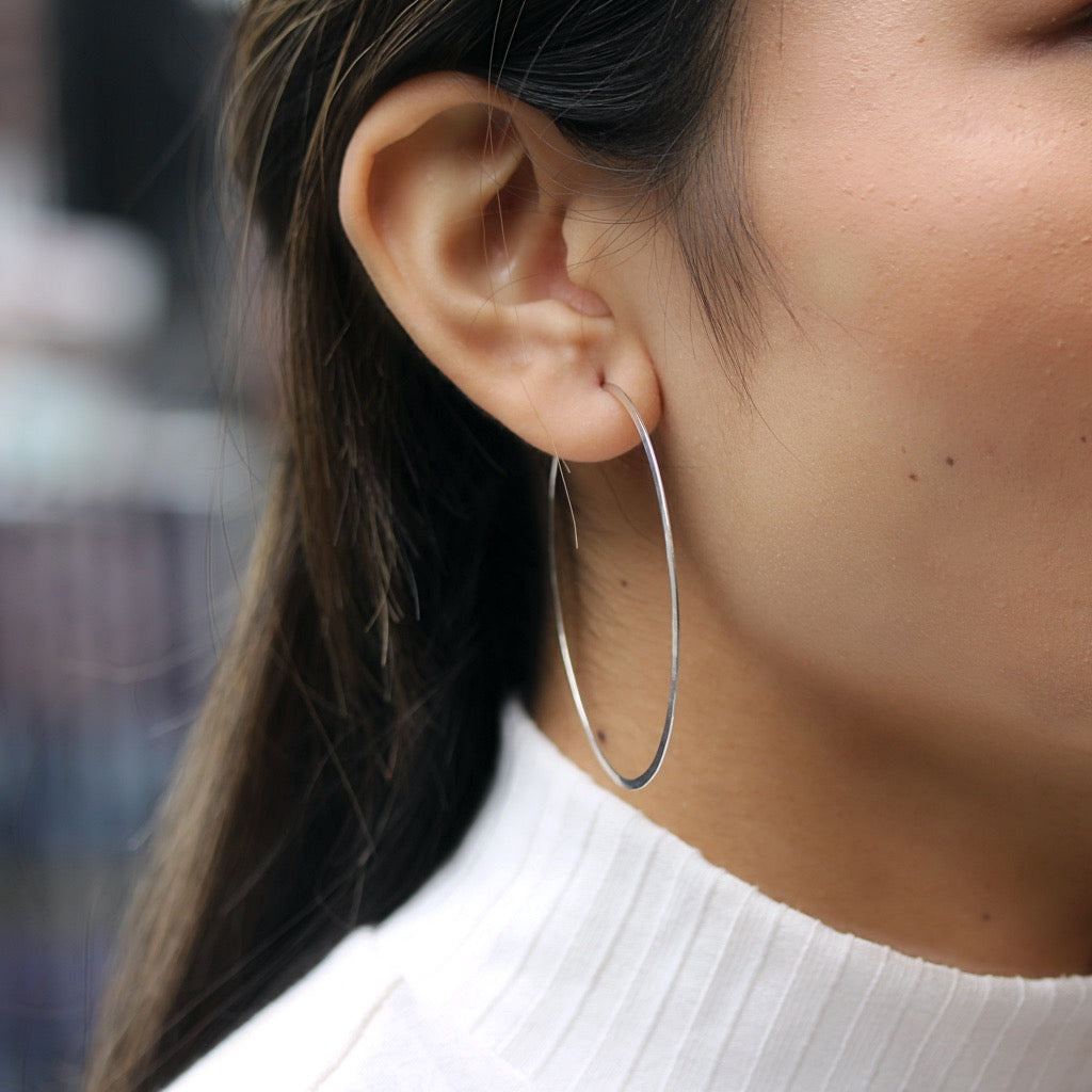 Jessica Decarlo - Large Hammered Hoops
