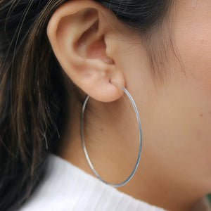 Jessica Decarlo - Large Hammered Hoops