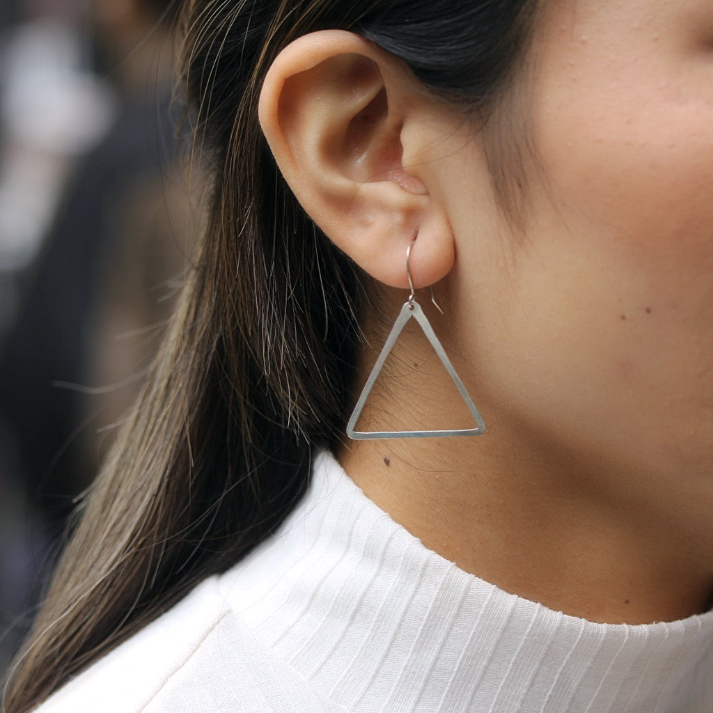 Triangle drop earrings