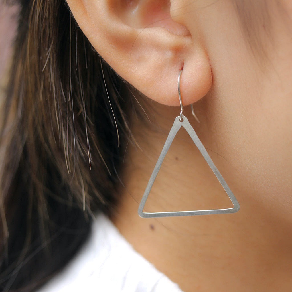 Triangle drop earrings