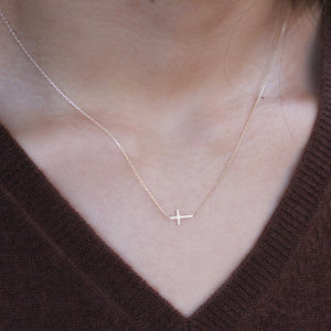 NFC - Mini Sideway cross necklace