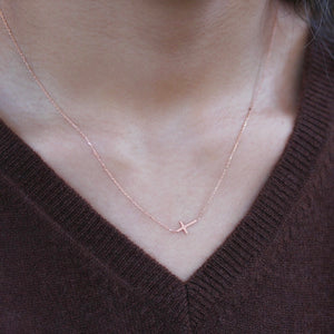 NFC - Mini Sideway cross necklace