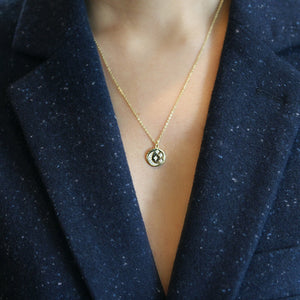 NSC - Small coin moon and star necklace