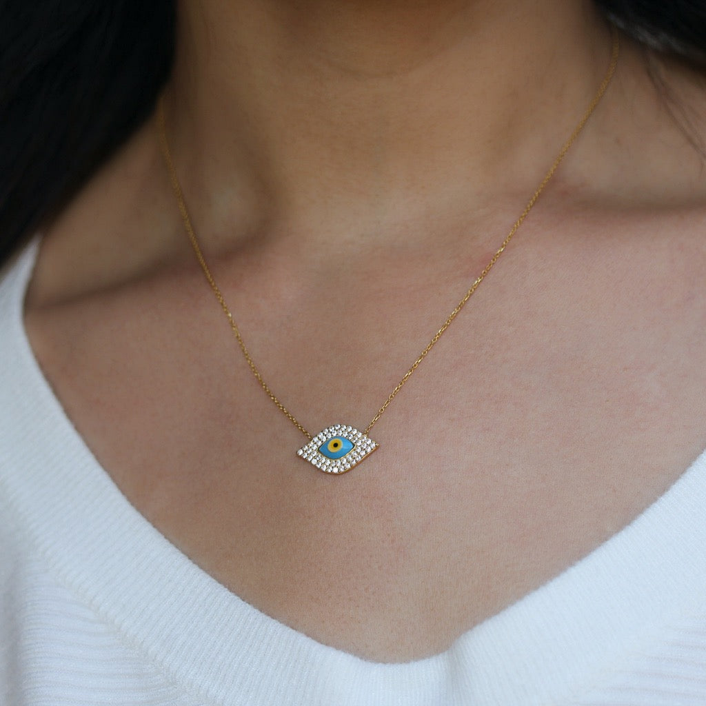 Large Evil eye necklace