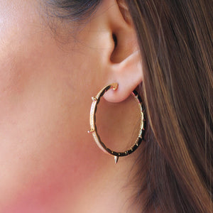 NSC - CZ Spike Hoop earrings