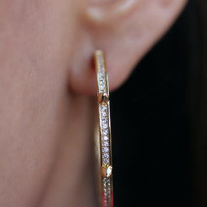 NSC - CZ Spike Hoop earrings