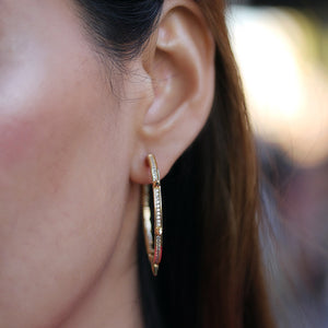 NSC - CZ Spike Hoop earrings