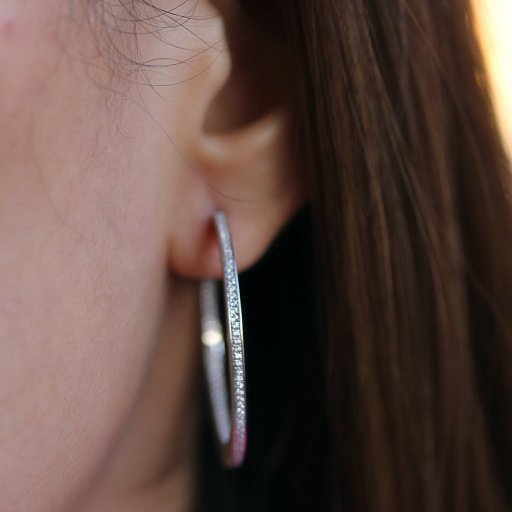 CZ Hoop earrings