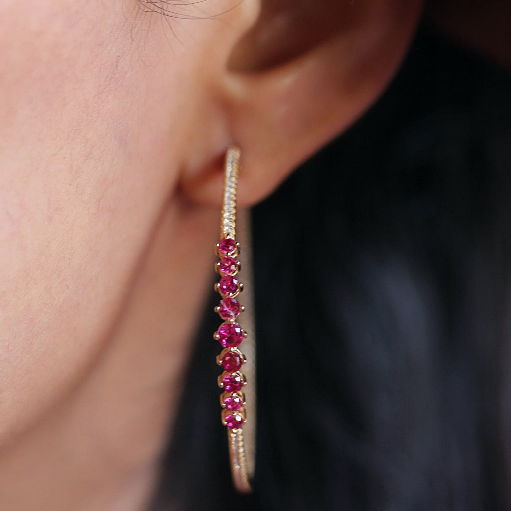 Cz Hoop earrings