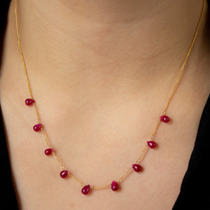 LINA - Ruby broilette necklace