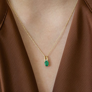 NFC - Single gemstone drop necklace