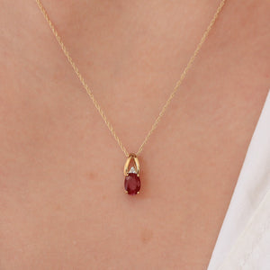 NFC - Single gemstone drop necklace