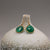Lina - Green Onyx Drop Earrings