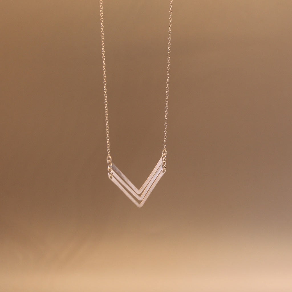 Personalised diamond and chevron necklace set - gold layering necklaces -  personalised bar necklace - gold chevron necklace